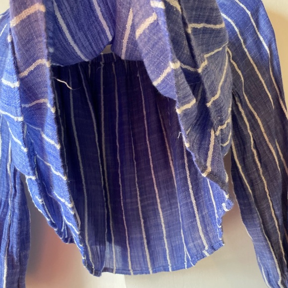 Thread & Supply Cropped Layered Crop Top Medium Summer Three Quarter Sleeve - Picture 3 of 9